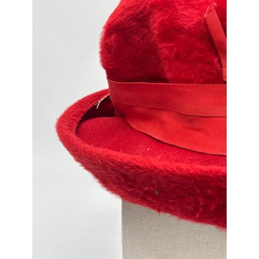 Vintage Hat Lot of 5 Retro Bow Wide Brim Dress Church Formal Hats Bows Costume